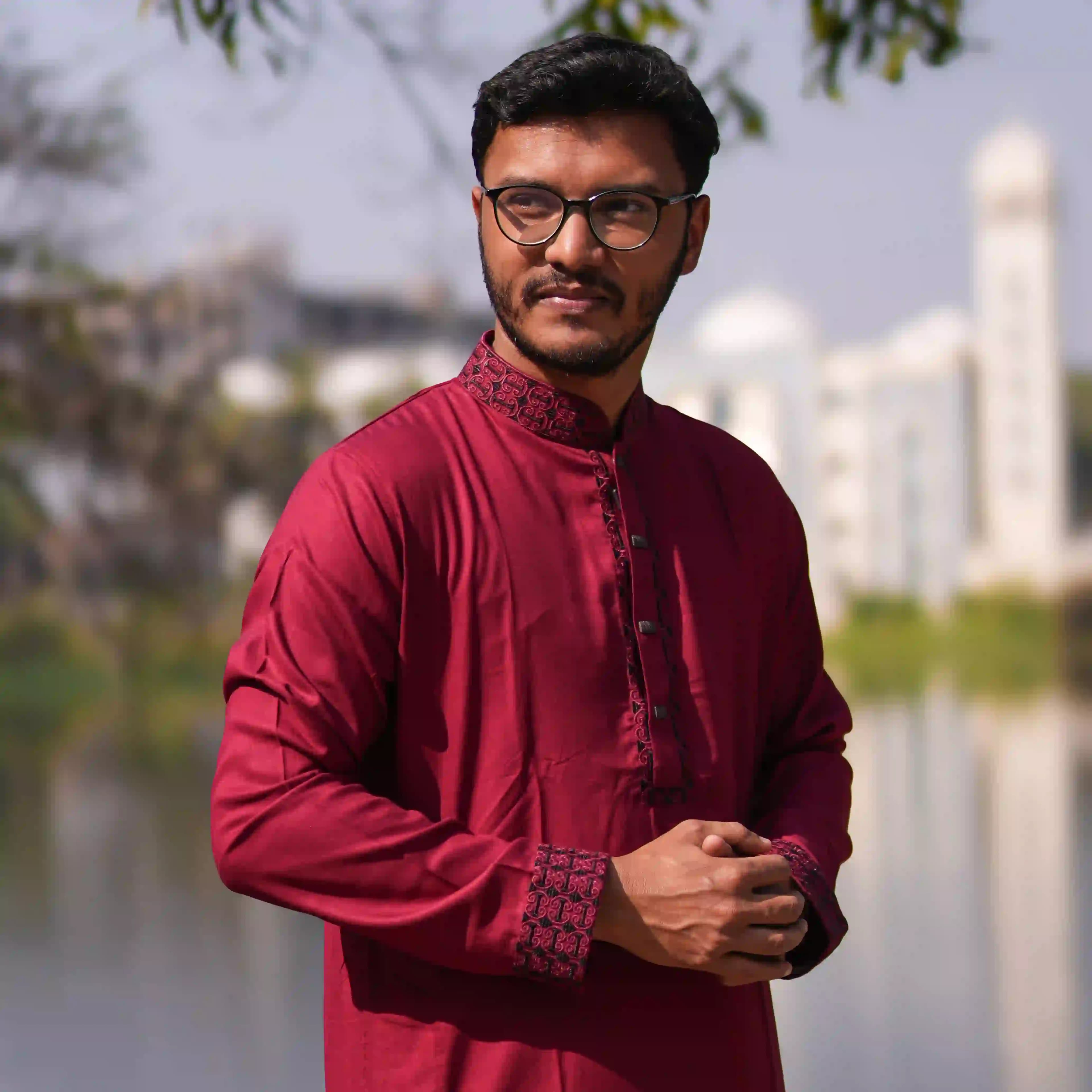  Royal light Maroon Panjabi